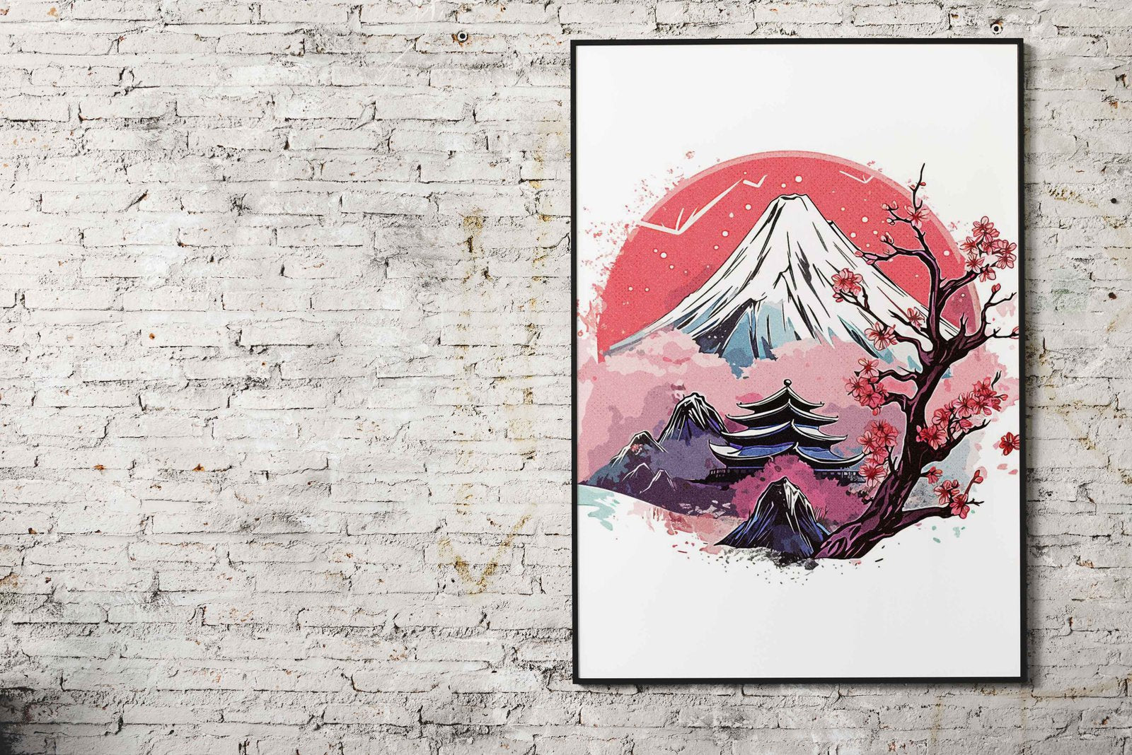 Minimalist Mount Fuji Asian Style Poster | Wall Art for Home & Office | High-Quality Print - High-Quality Visual Display