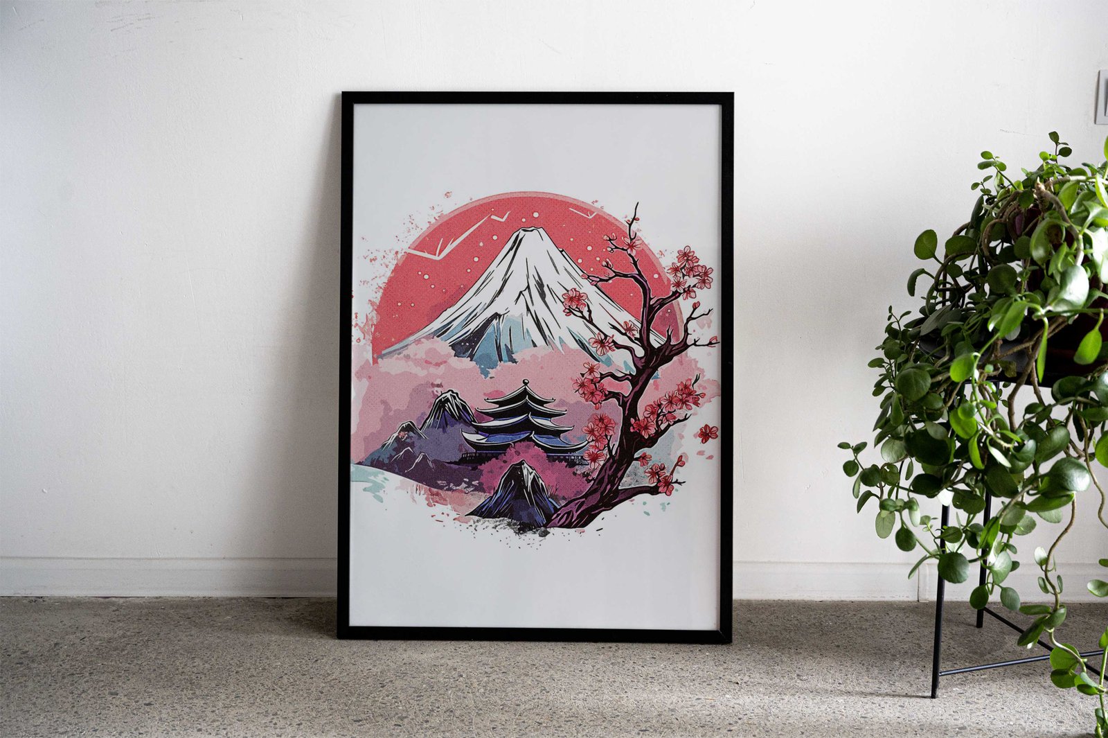 Minimalist Mount Fuji Asian Style Poster | Wall Art for Home & Office | High-Quality Print - High-Quality Visual Display