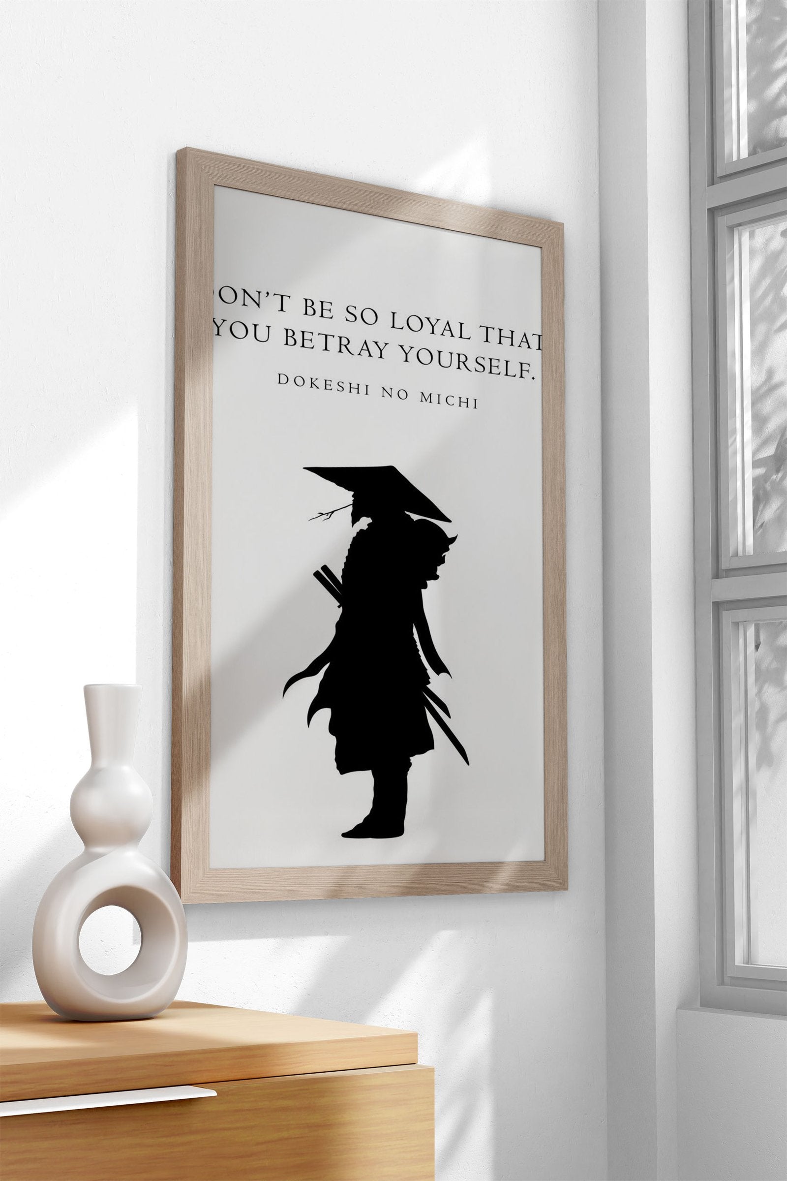 Minimalist Samurai Quote Asian Style Poster | Wall Art for Home & Office | High-Quality Print - High-Quality Visual Display