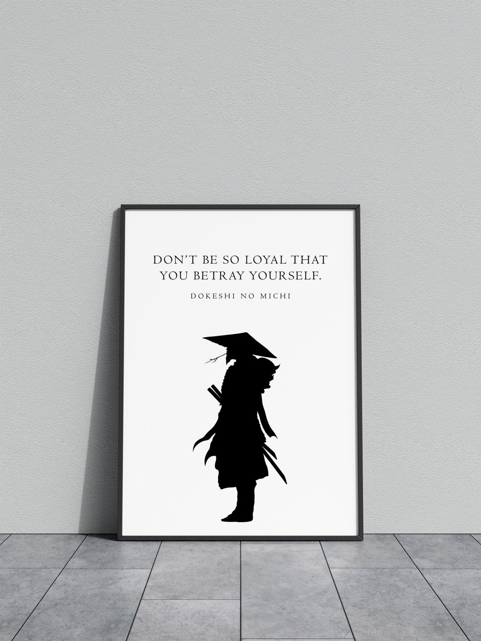 Minimalist Samurai Quote Asian Style Poster | Wall Art for Home & Office | High-Quality Print - High-Quality Visual Display