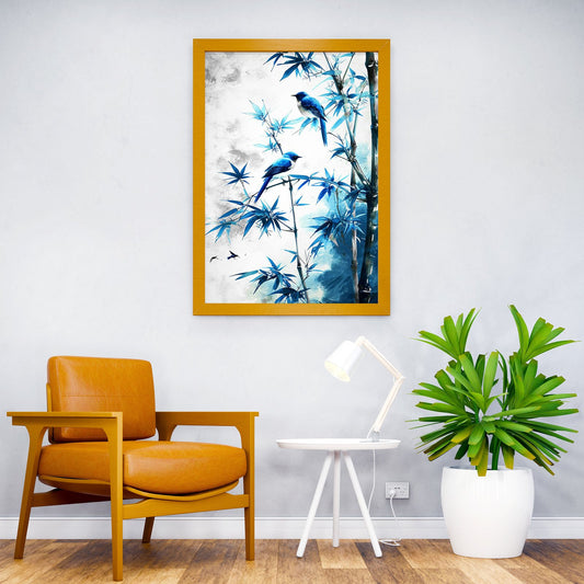 Minimalistic Birds Asian Style Poster | Wall Art for Home & Office | High-Quality Print - High-Quality Visual Display