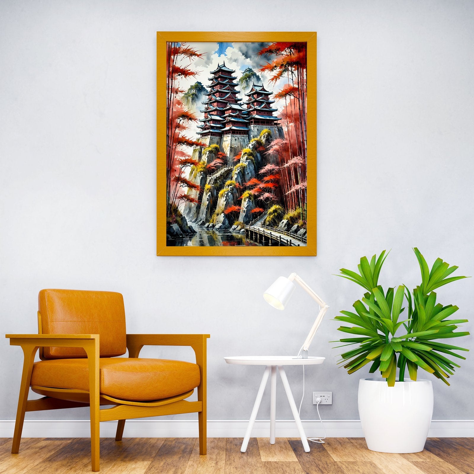 Mistic Japanese Castle Asian Style Poster | Wall Art for Home & Office | High-Quality Print - High-Quality Visual Display