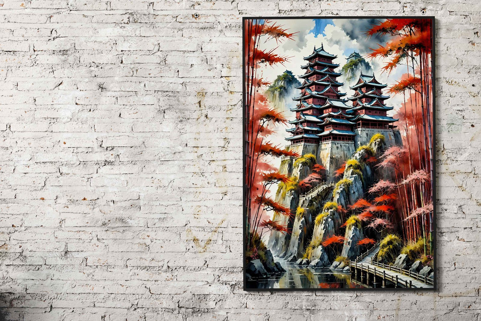 Mistic Japanese Castle Asian Style Poster | Wall Art for Home & Office | High-Quality Print - High-Quality Visual Display