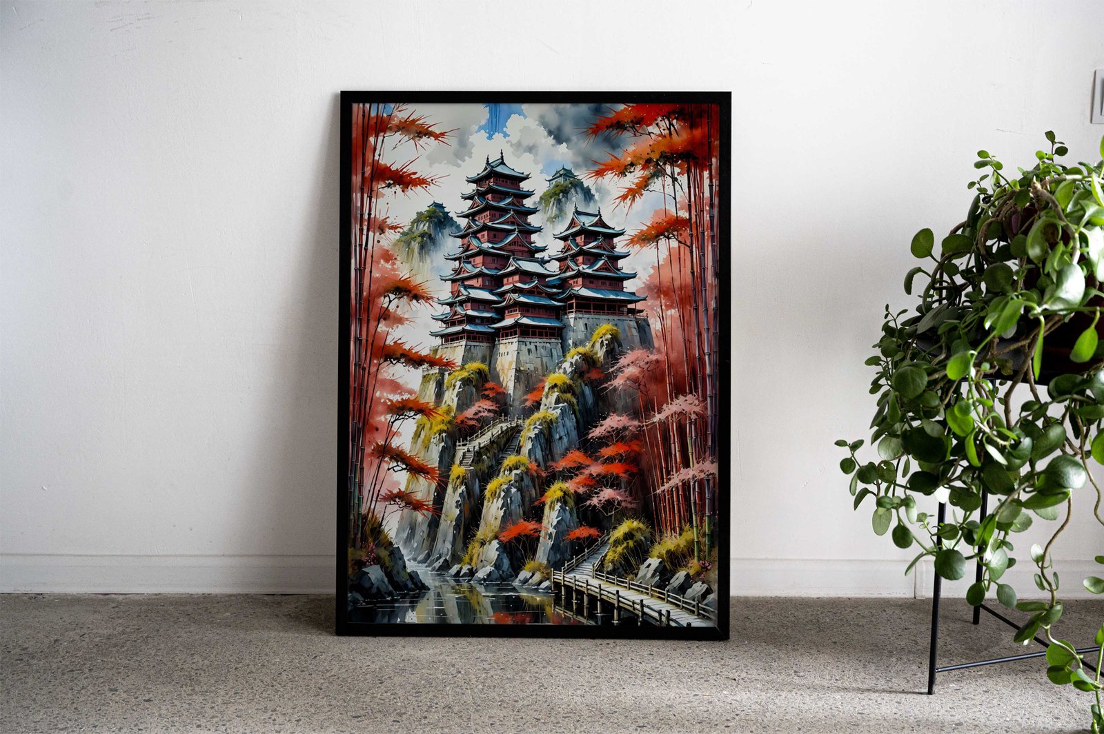 Mistic Japanese Castle Asian Style Poster | Wall Art for Home & Office | High-Quality Print - High-Quality Visual Display