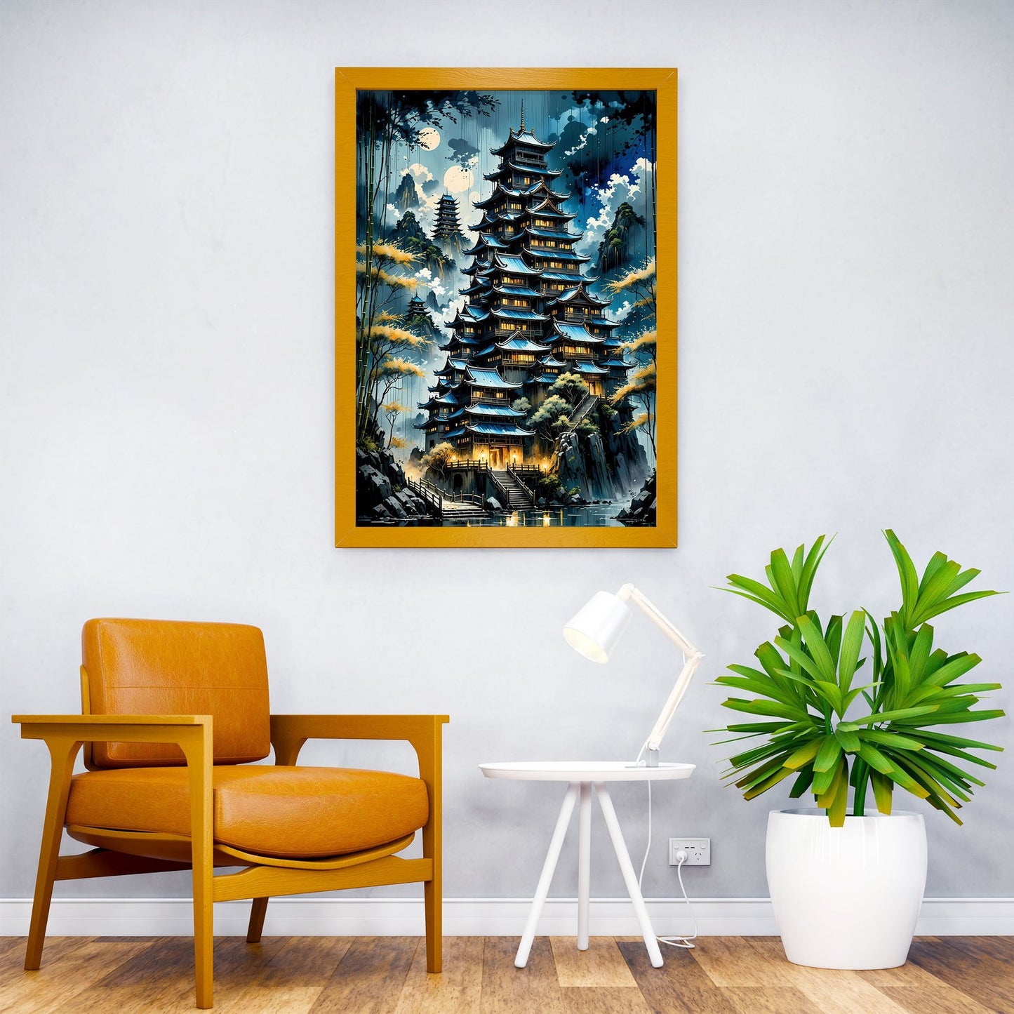 Mistic Japanese Fortress Asian Style Poster | Wall Art for Home & Office | High-Quality Print - High-Quality Visual Display