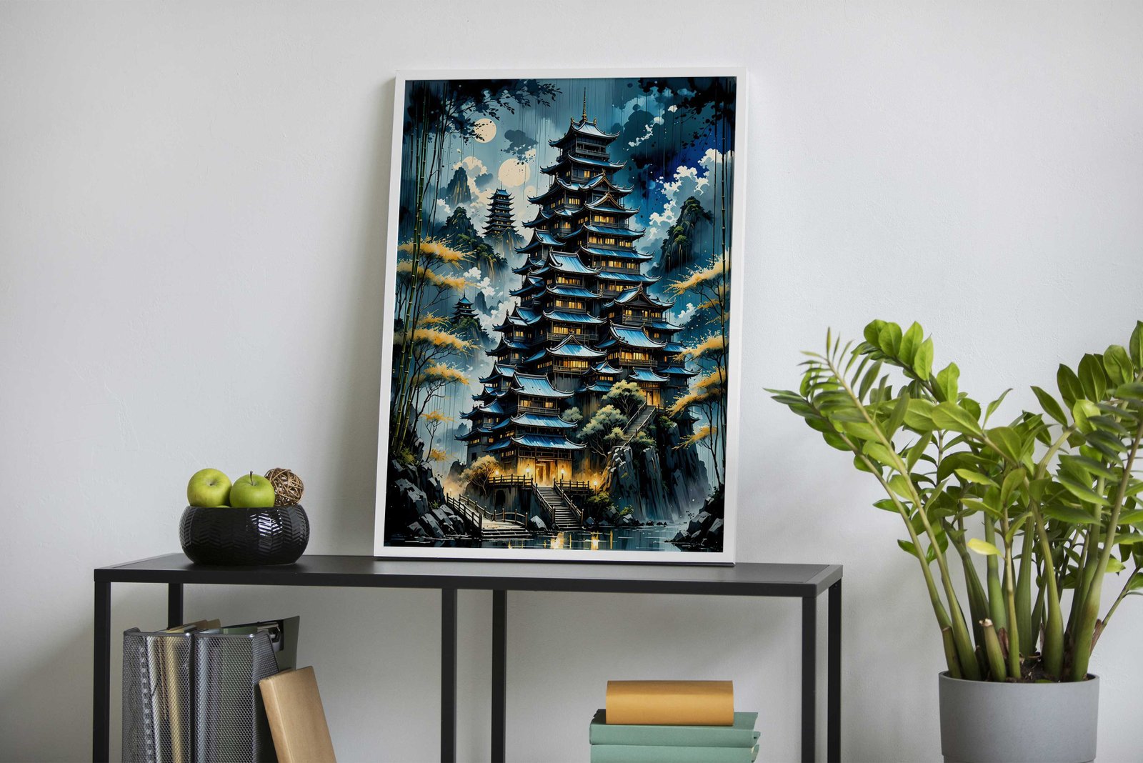 Mistic Japanese Fortress Asian Style Poster | Wall Art for Home & Office | High-Quality Print - High-Quality Visual Display