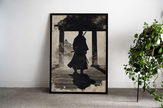 Miyamoto Musash Silhouette Asian Style Poster | Wall Art for Home & Office | High-Quality Print - High-Quality Visual Display