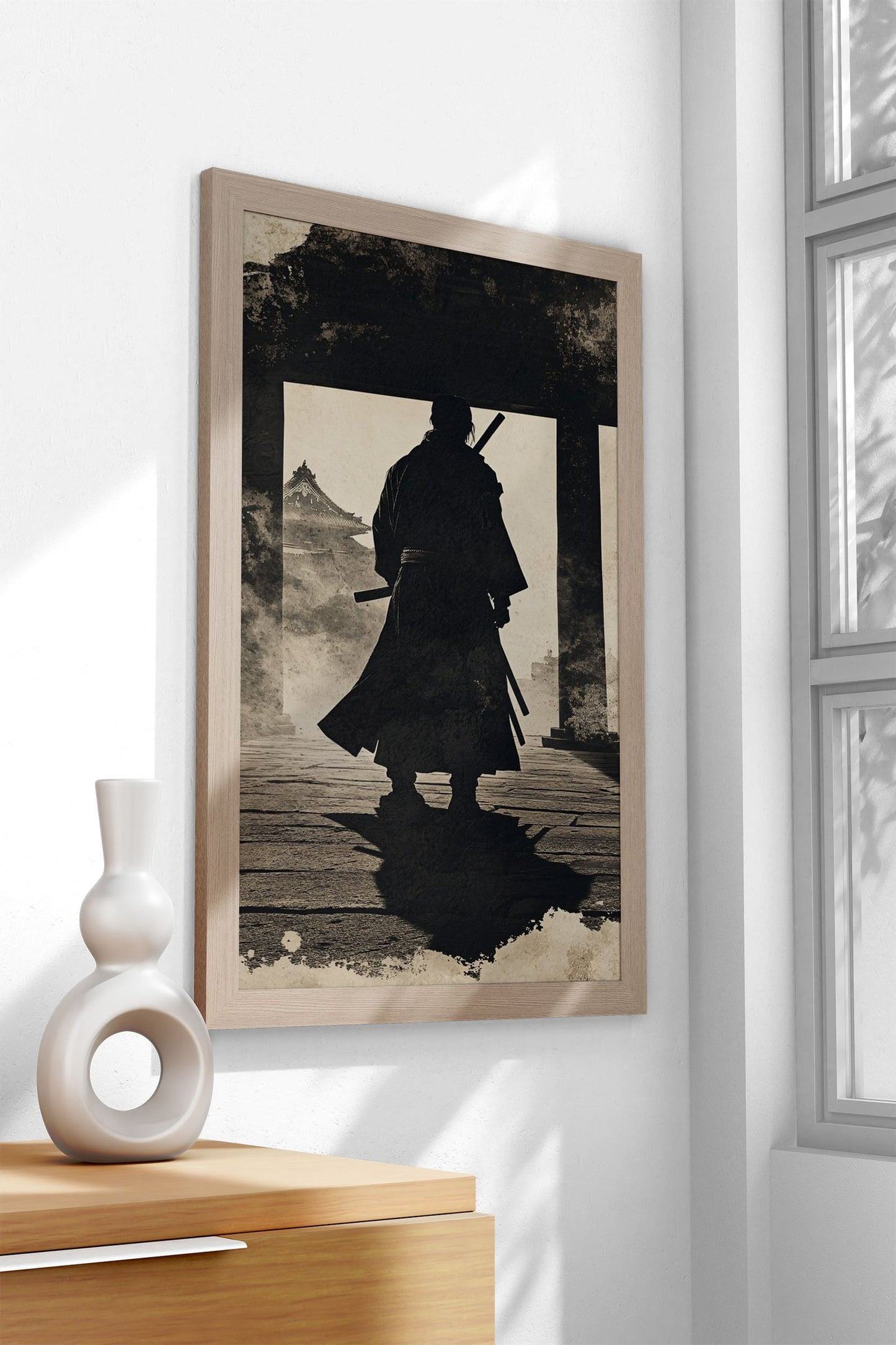 Miyamoto Musash Silhouette Asian Style Poster | Wall Art for Home & Office | High-Quality Print - High-Quality Visual Display