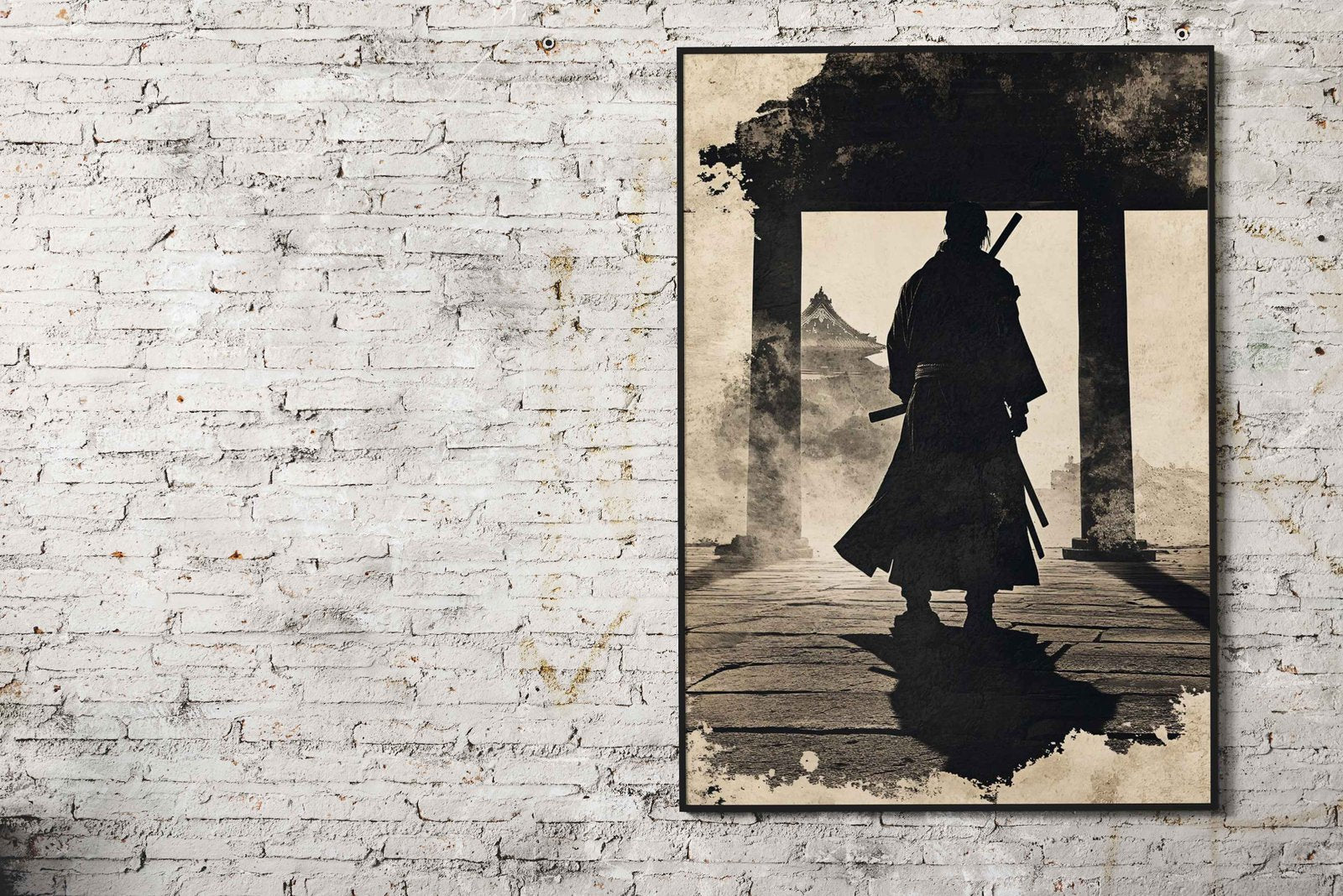 Miyamoto Musash Silhouette Asian Style Poster | Wall Art for Home & Office | High-Quality Print - High-Quality Visual Display