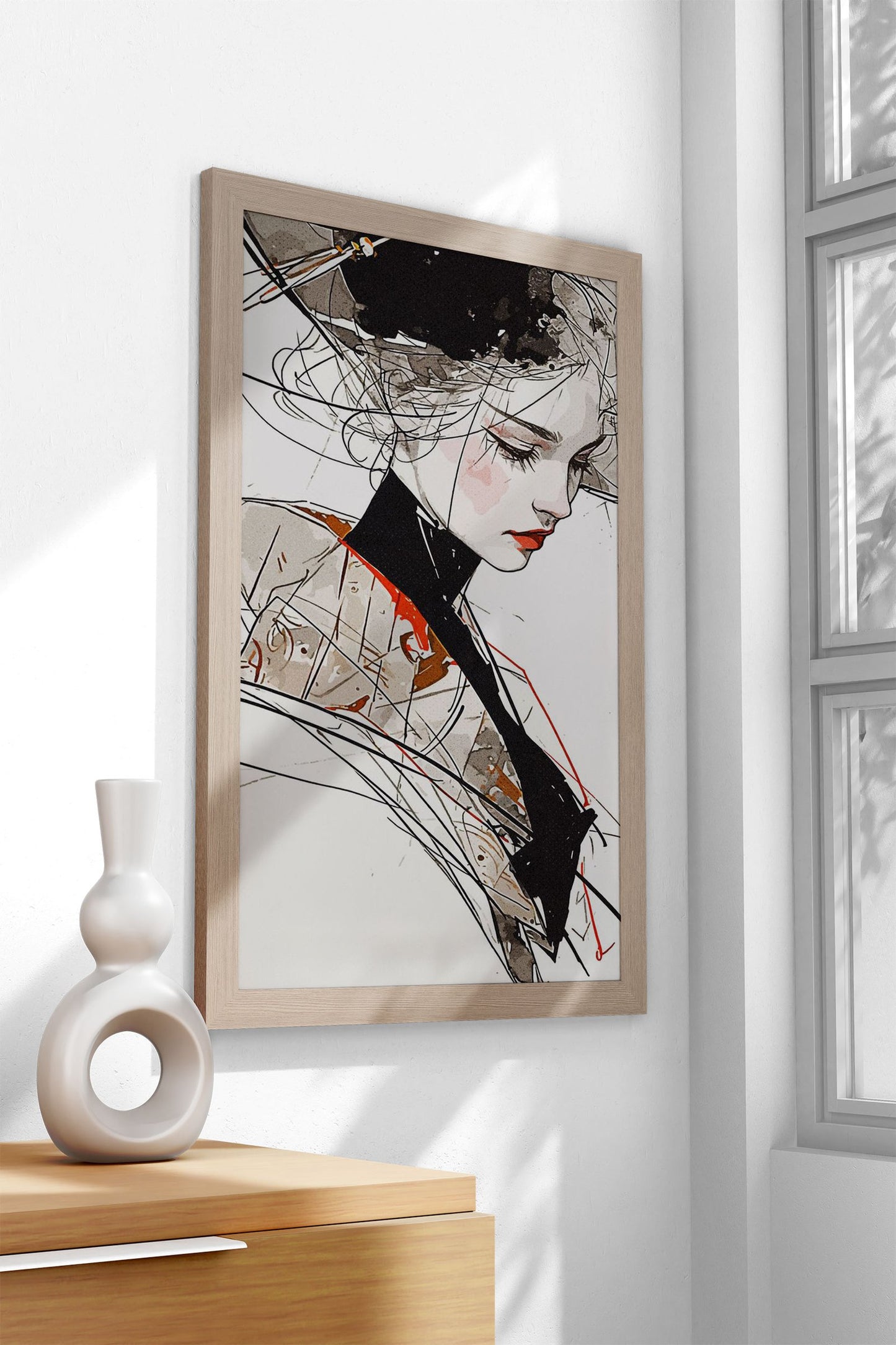 Modern Geisha Asian Style Poster | Wall Art for Home & Office | High-Quality Print - High-Quality Visual Display