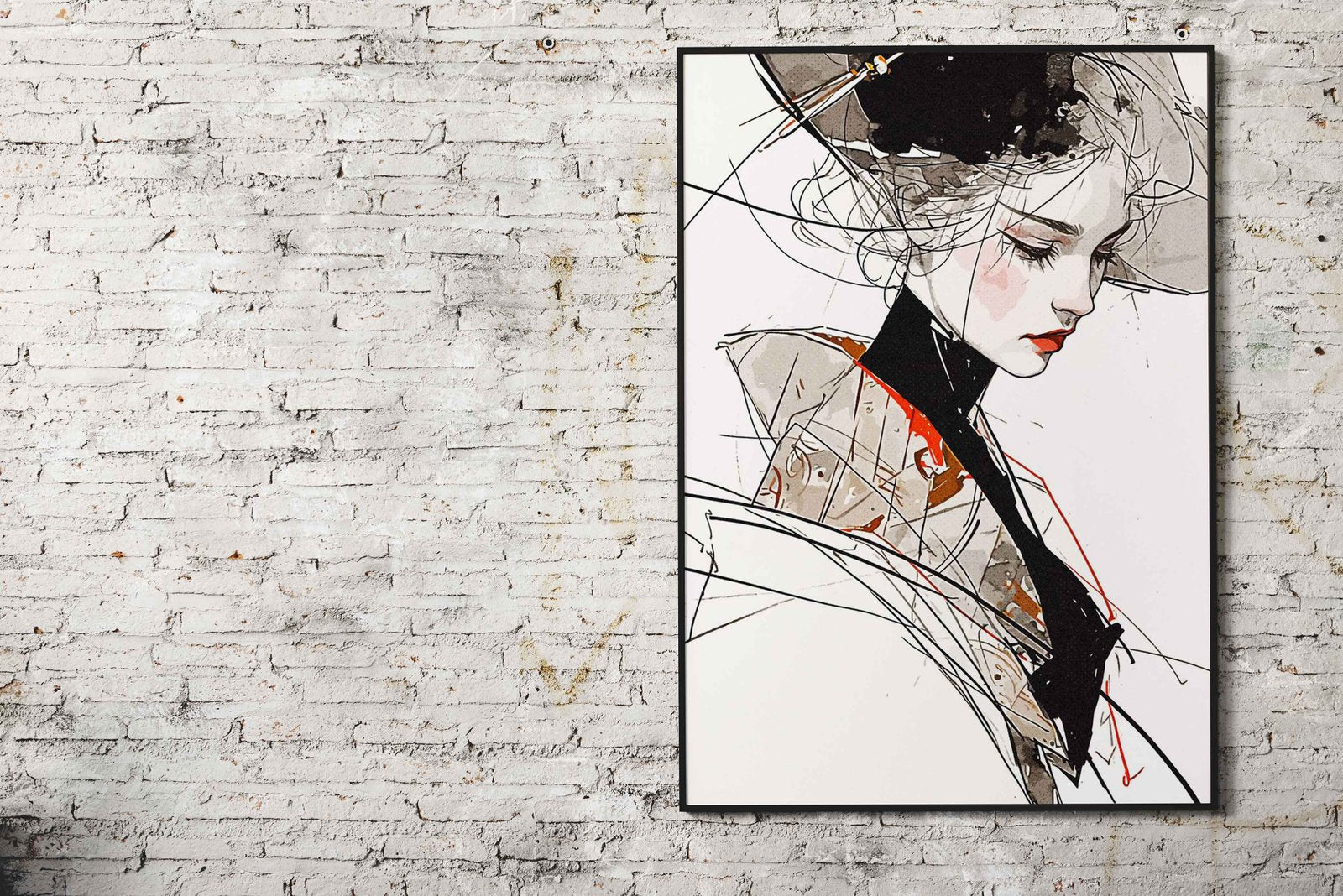 Modern Geisha Asian Style Poster | Wall Art for Home & Office | High-Quality Print - High-Quality Visual Display