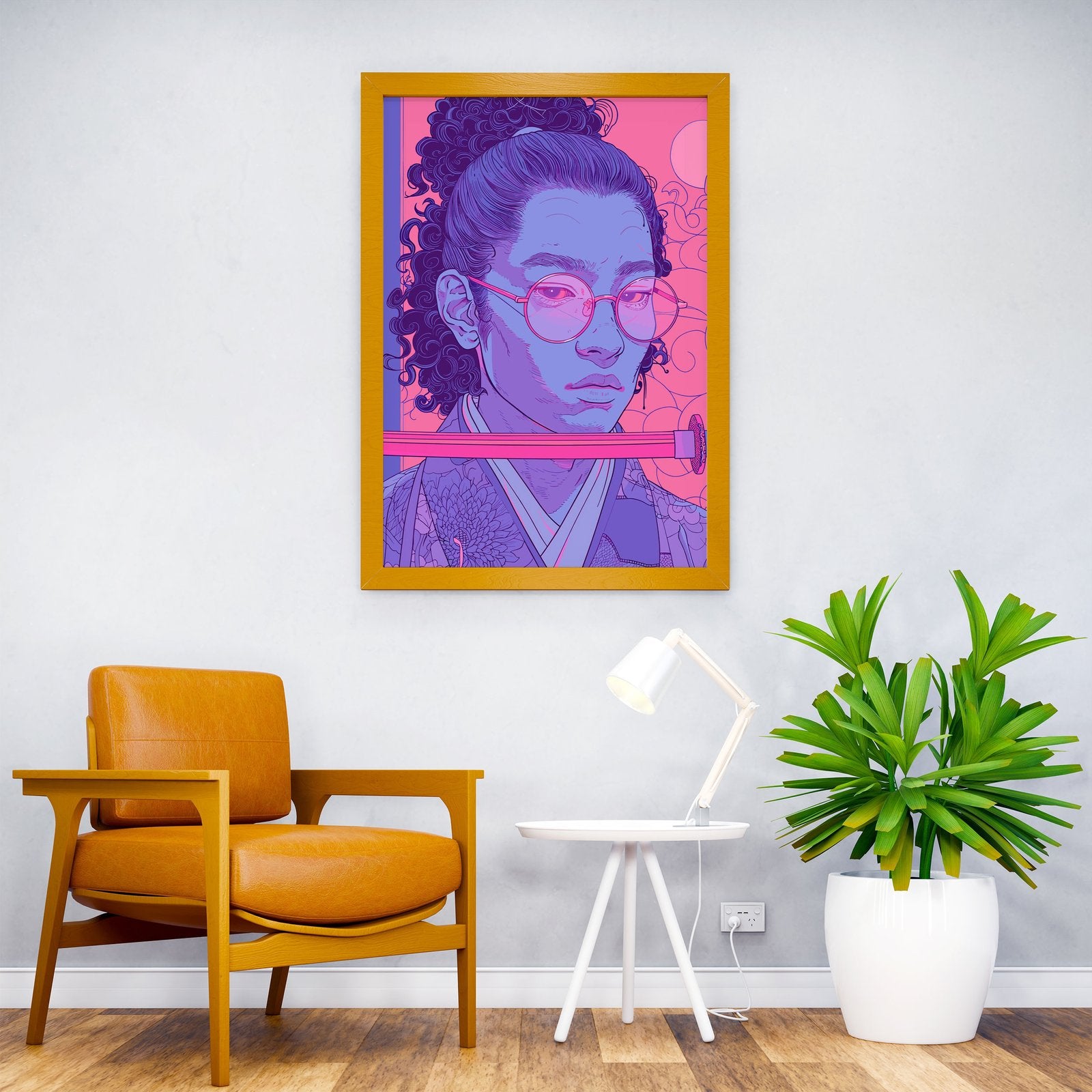 Modern Retro Samurai Asian Style Poster | Wall Art for Home & Office | High-Quality Print - High-Quality Visual Display