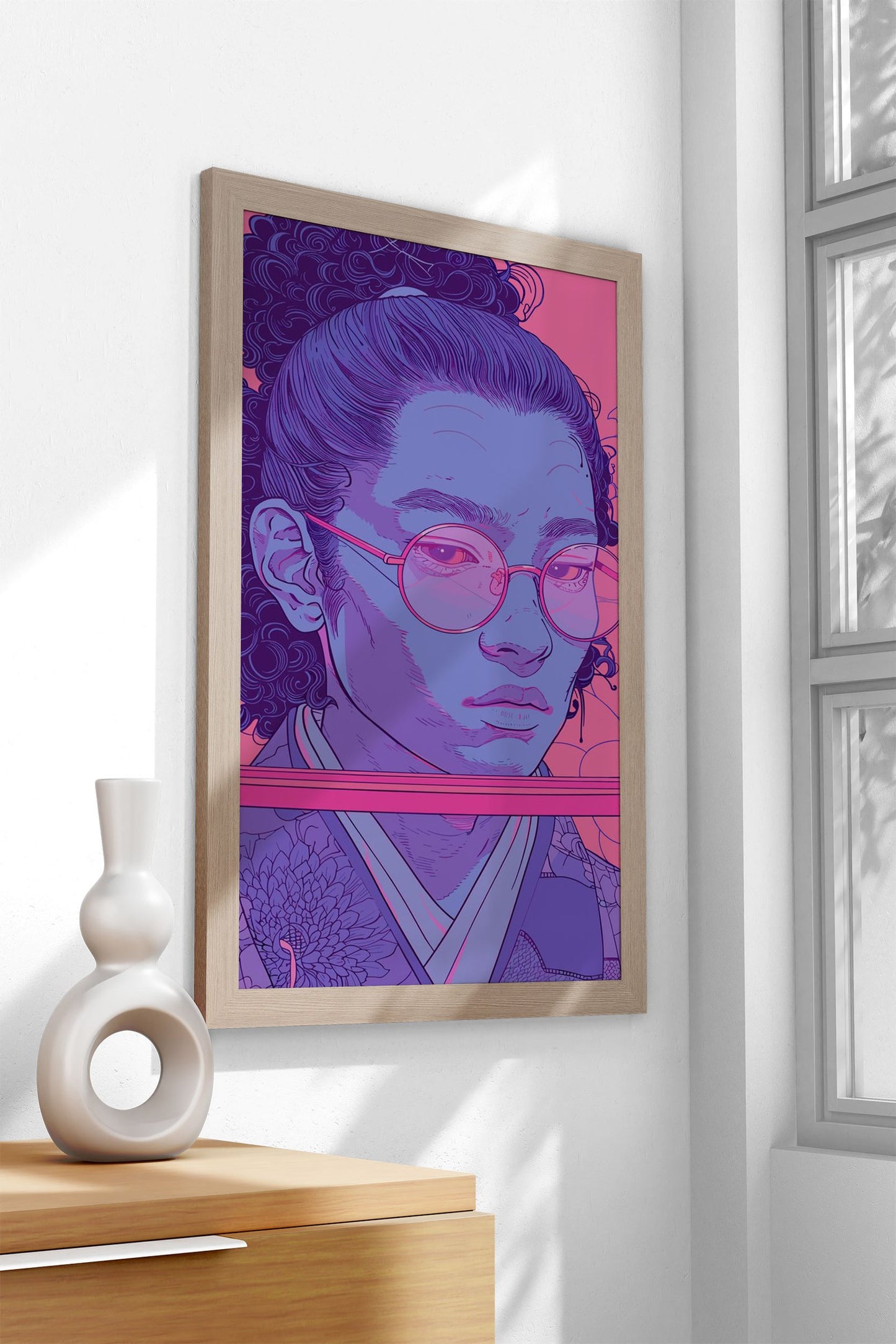 Modern Retro Samurai Asian Style Poster | Wall Art for Home & Office | High-Quality Print - High-Quality Visual Display