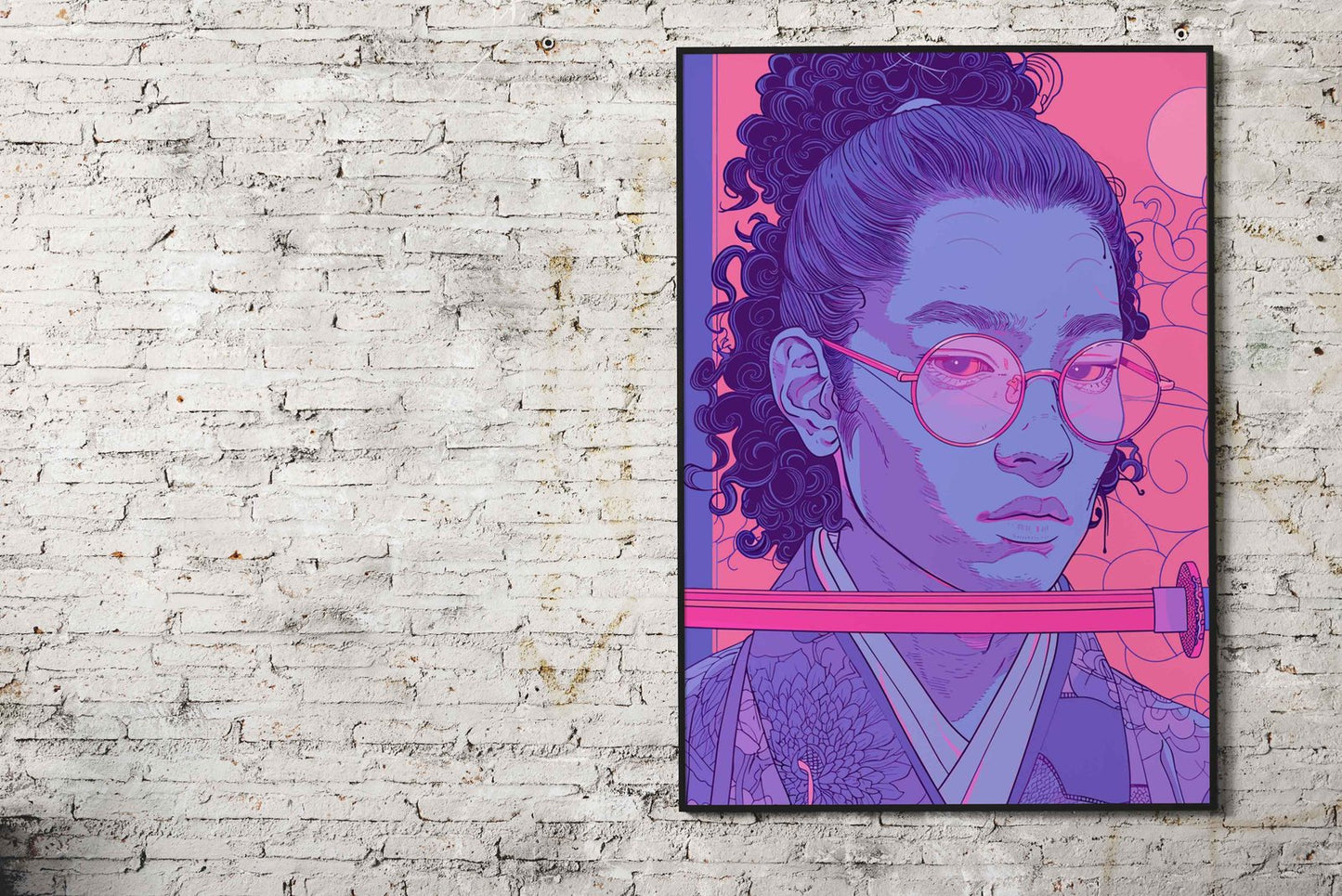 Modern Retro Samurai Asian Style Poster | Wall Art for Home & Office | High-Quality Print - High-Quality Visual Display