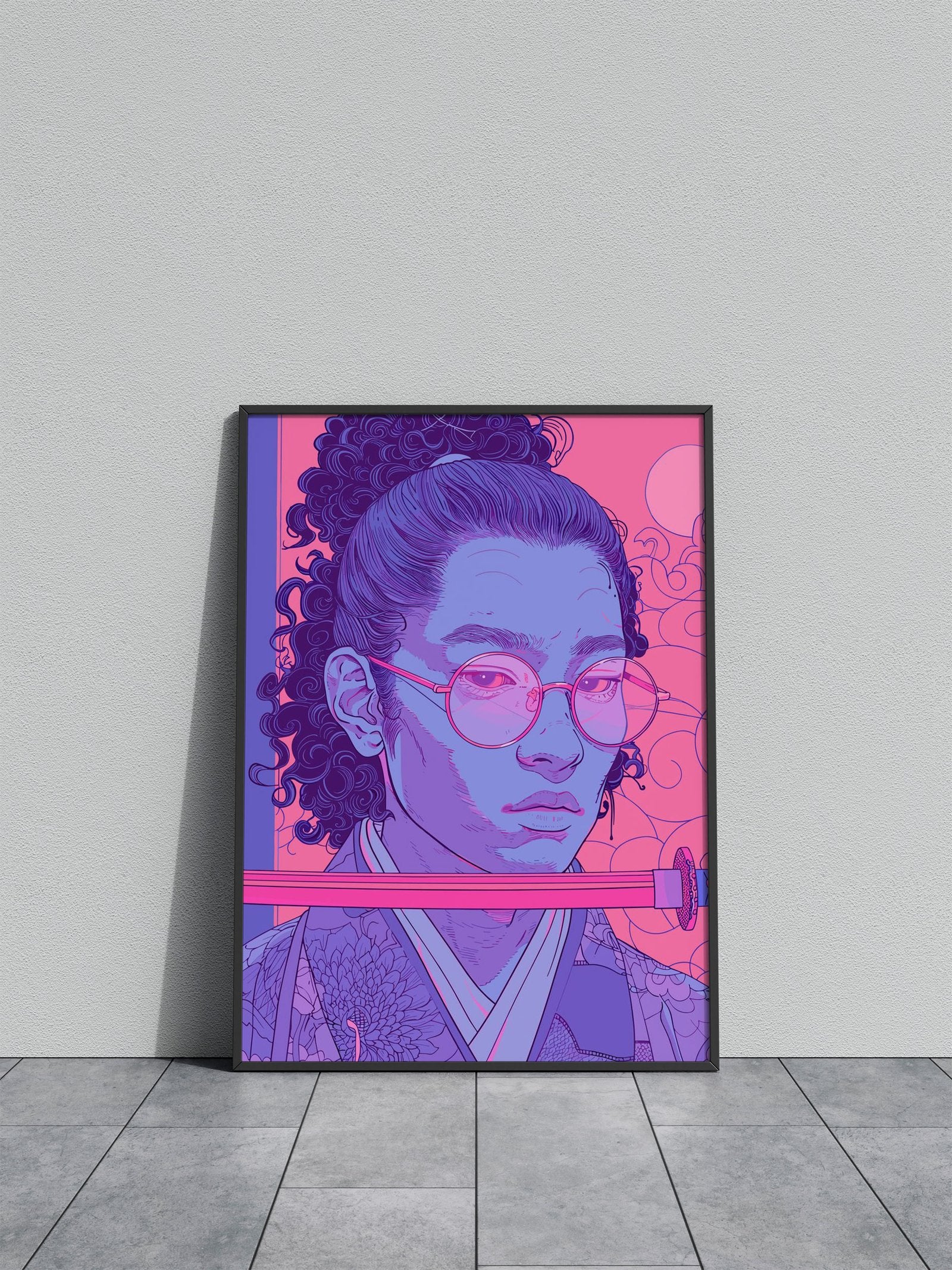 Modern Retro Samurai Asian Style Poster | Wall Art for Home & Office | High-Quality Print - High-Quality Visual Display