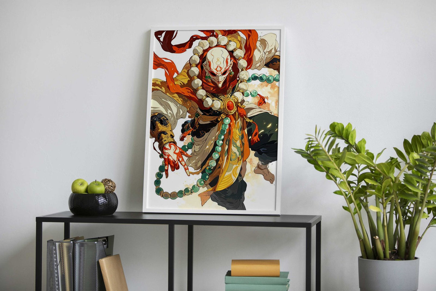 Monk with Red and Gold Robes Asian Style Poster | Wall Art for Home & Office | High-Quality Print - High-Quality Visual Display