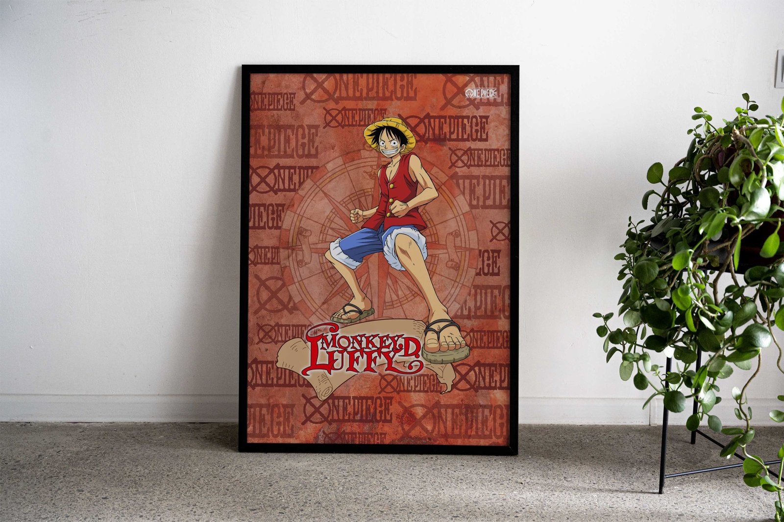 Monkey D. Luffy Asian Style Poster | Wall Art for Home & Office | High-Quality Print - High-Quality Visual Display