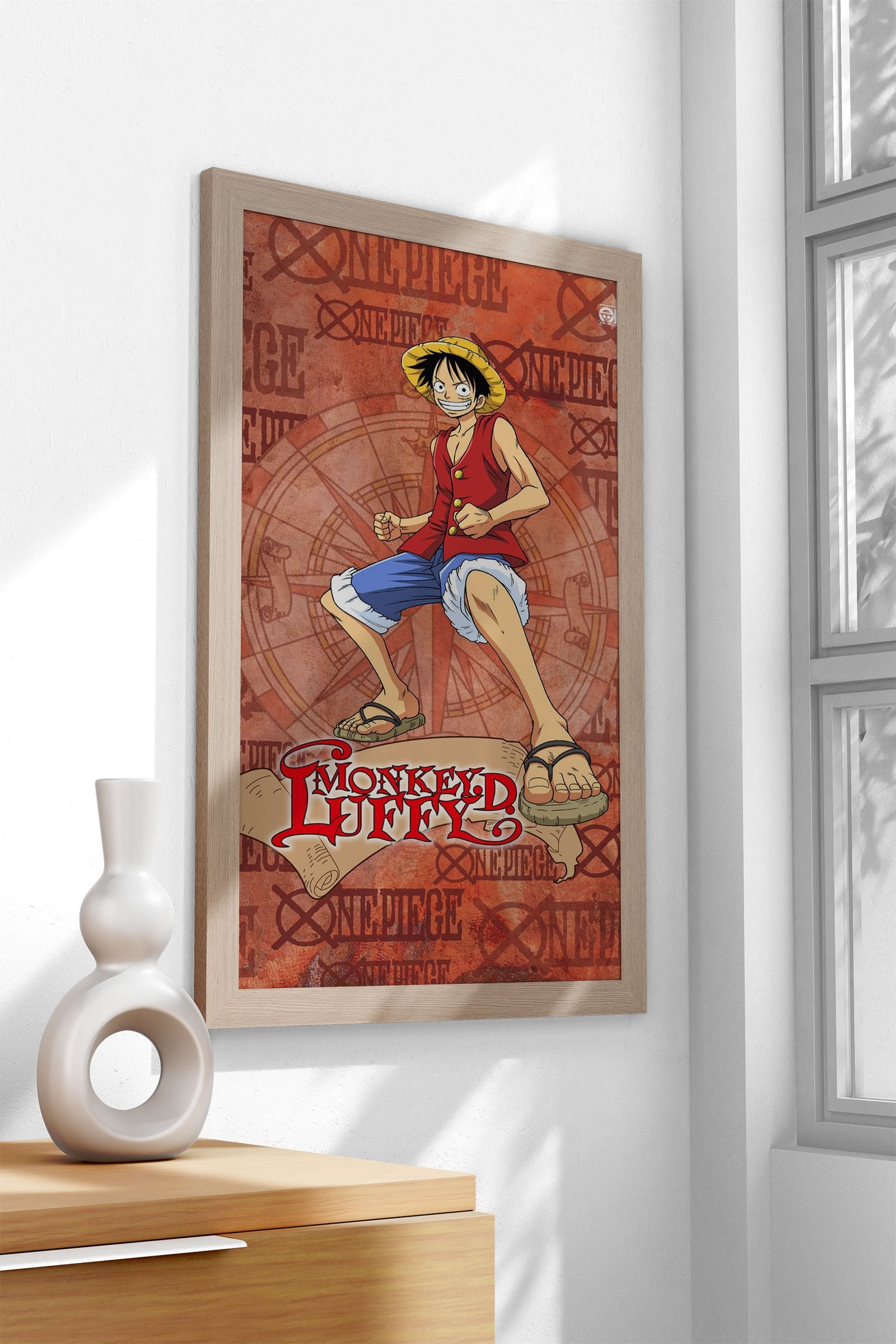 Monkey D. Luffy Asian Style Poster | Wall Art for Home & Office | High-Quality Print - High-Quality Visual Display
