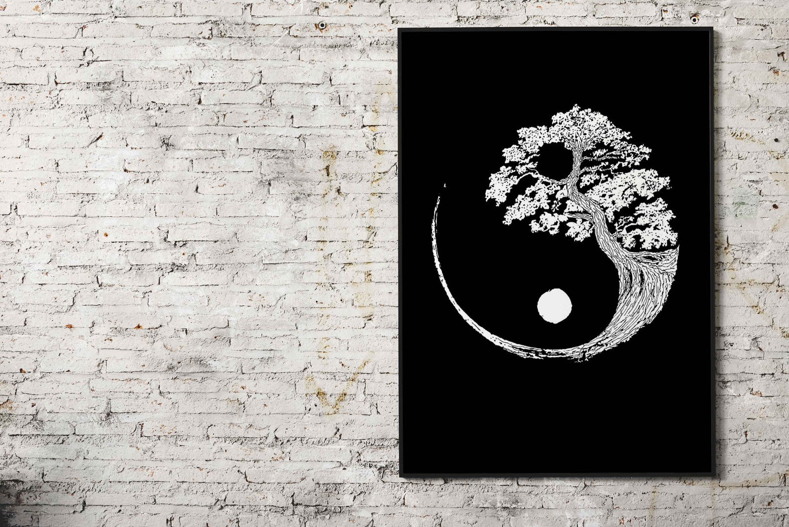 Moon Black and White Aisa Asian Style Poster | Wall Art for Home & Office | High-Quality Print - High-Quality Visual Display