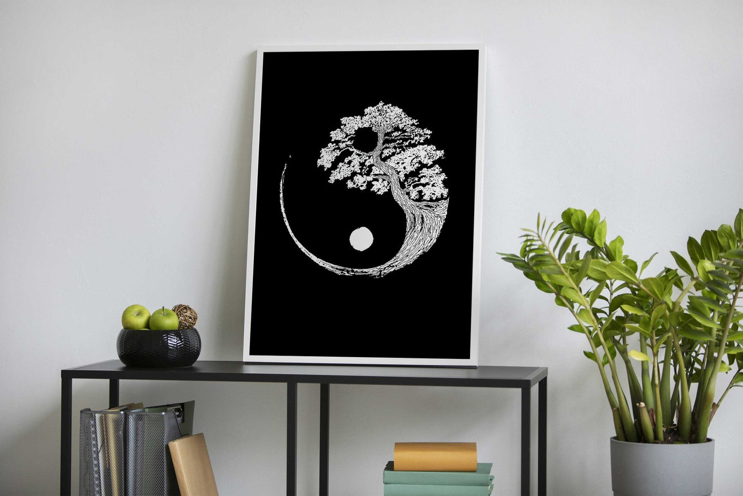 Moon Black and White Aisa Asian Style Poster | Wall Art for Home & Office | High-Quality Print - High-Quality Visual Display