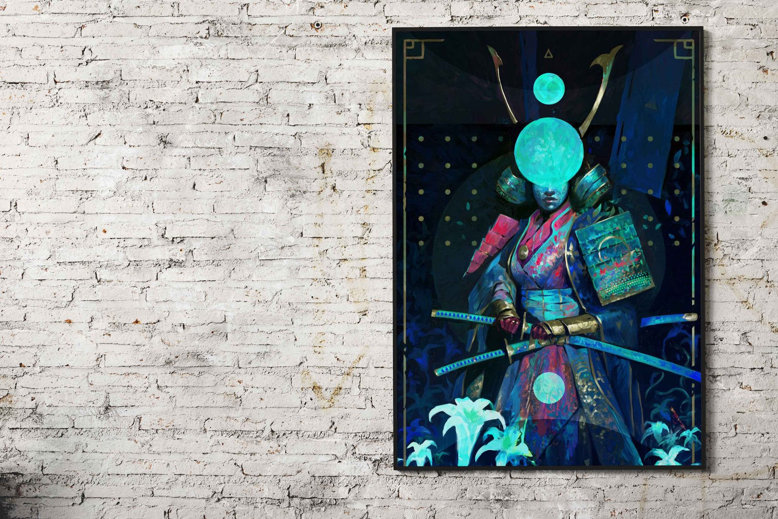 Moon Guard Asian Style Poster | Wall Art for Home & Office | High-Quality Print - High-Quality Visual Display
