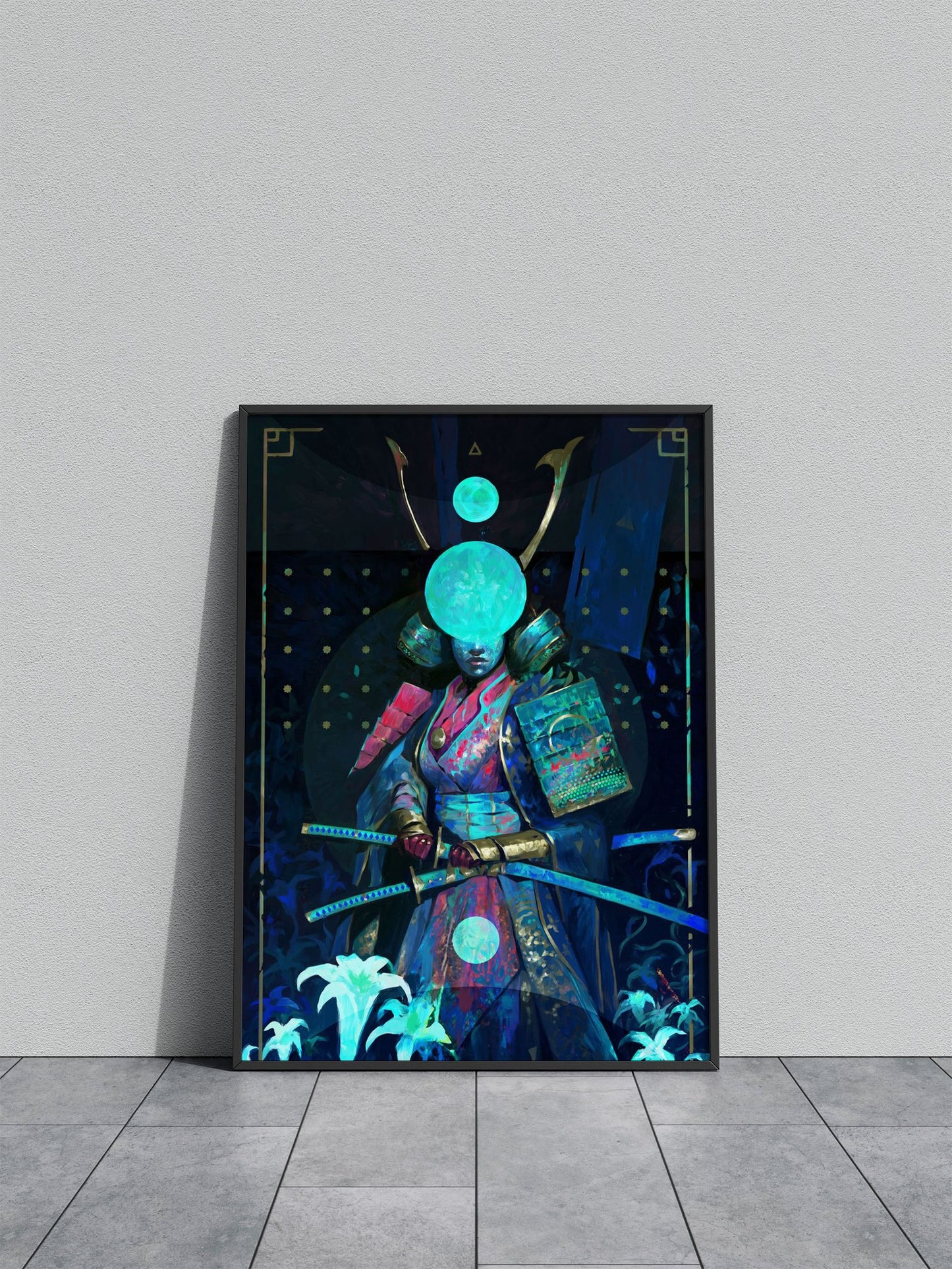 Moon Guard Asian Style Poster | Wall Art for Home & Office | High-Quality Print - High-Quality Visual Display