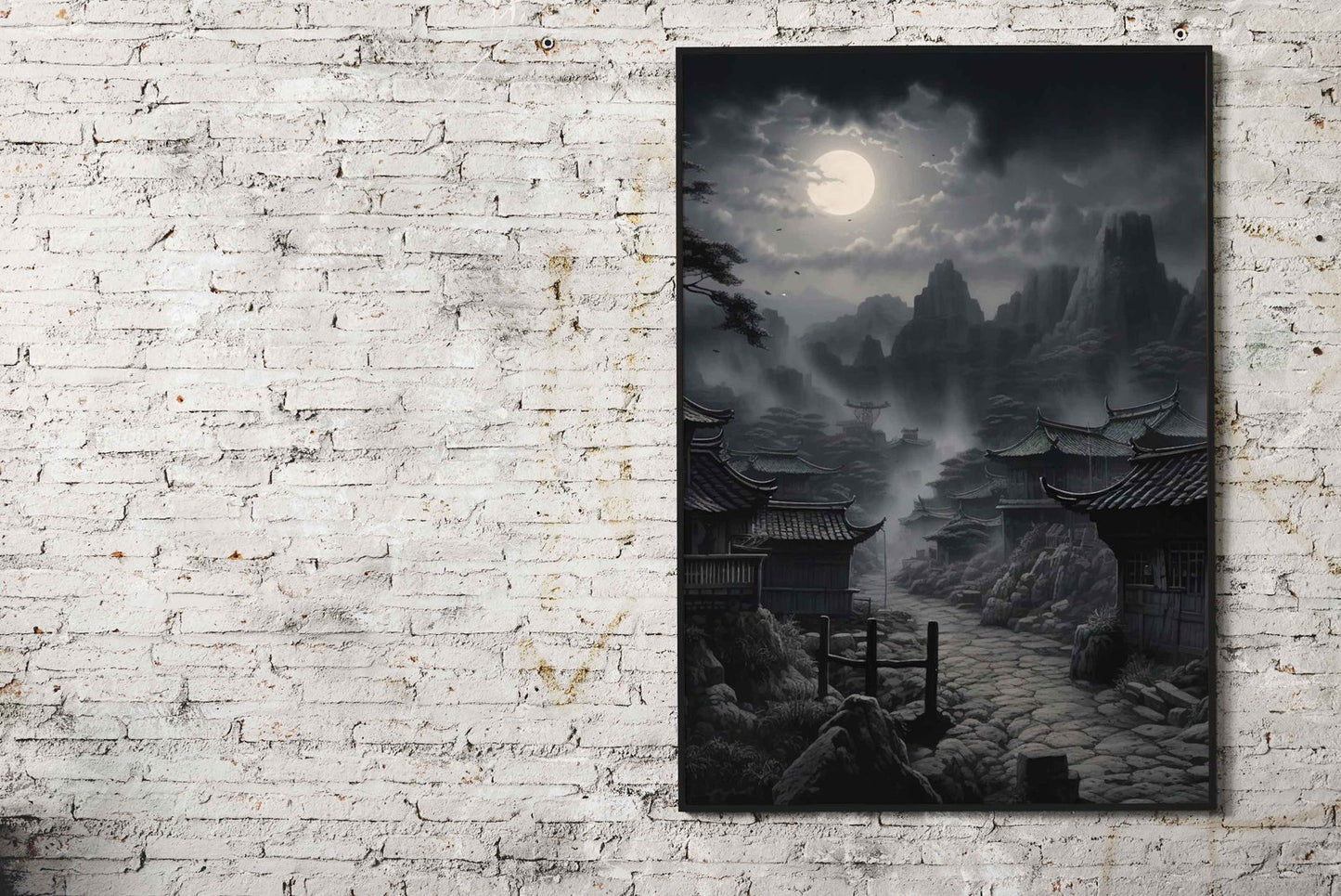 Moon Japanese Landscape Asian Style Poster | Wall Art for Home & Office | High-Quality Print - High-Quality Visual Display