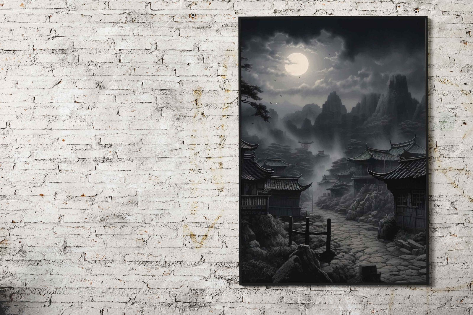 Moon Japanese Landscape Asian Style Poster | Wall Art for Home & Office | High-Quality Print - High-Quality Visual Display