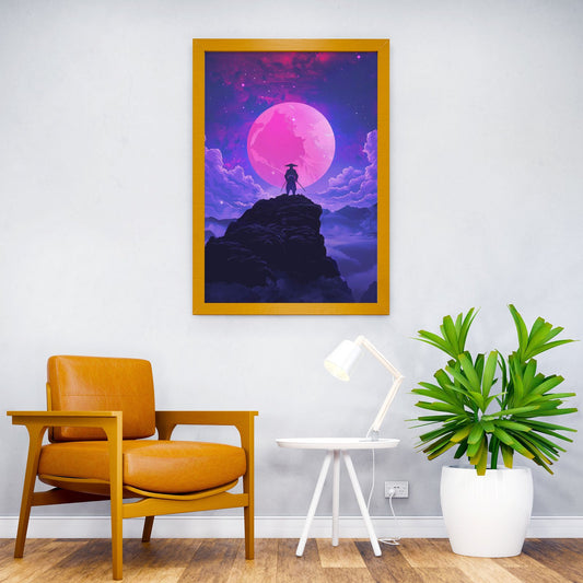 Moon Samurai Asian Style Poster | Wall Art for Home & Office | High-Quality Print - High-Quality Visual Display