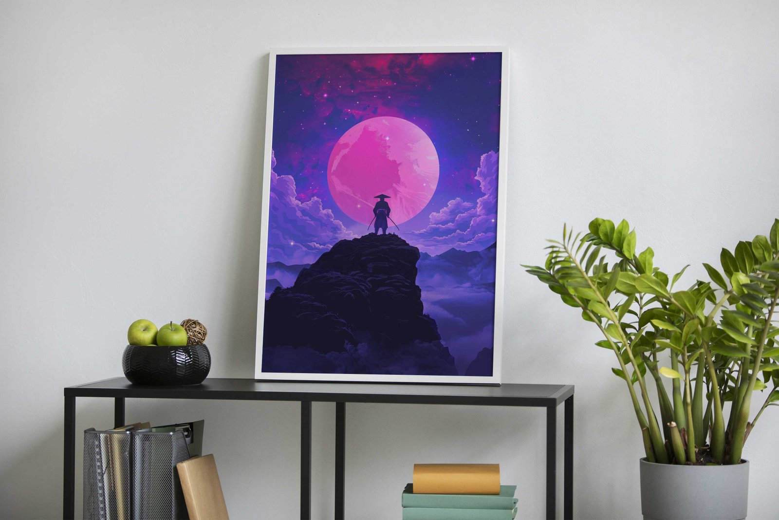 Moon Samurai Asian Style Poster | Wall Art for Home & Office | High-Quality Print - High-Quality Visual Display