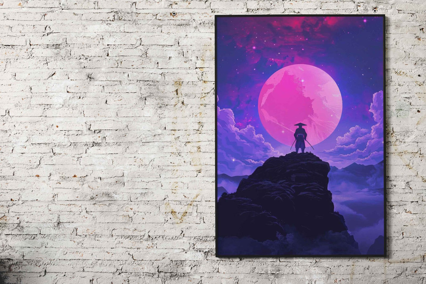 Moon Samurai Asian Style Poster | Wall Art for Home & Office | High-Quality Print - High-Quality Visual Display