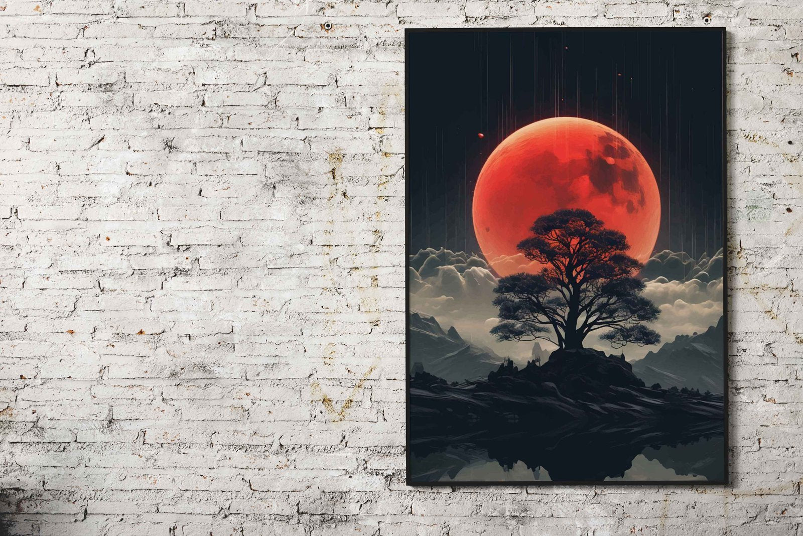 Moon and Tree Asian Style Poster | Wall Art for Home & Office | High-Quality Print - High-Quality Visual Display