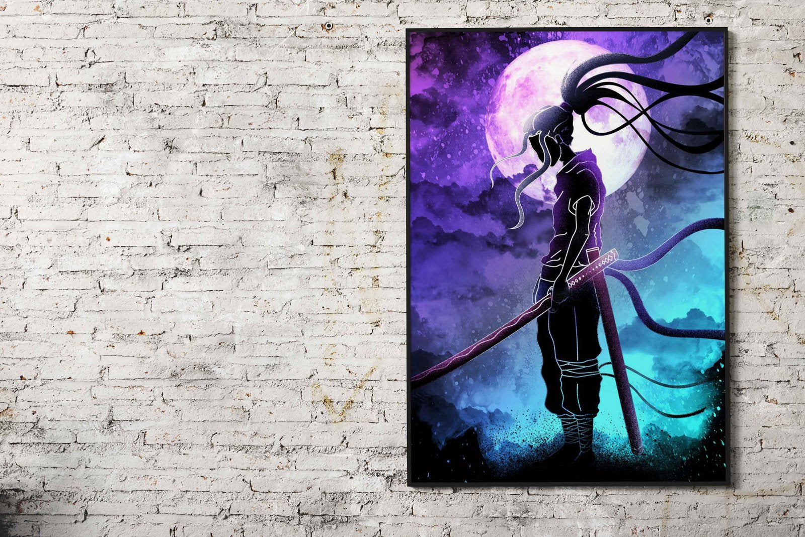 Moonlight Samurai Soul Asian Style Poster | Wall Art for Home & Office | High-Quality Print - High-Quality Visual Display