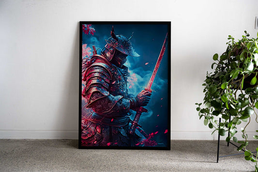Moonlight Samurai Asian Style Poster | Wall Art for Home & Office | High-Quality Print - High-Quality Visual Display