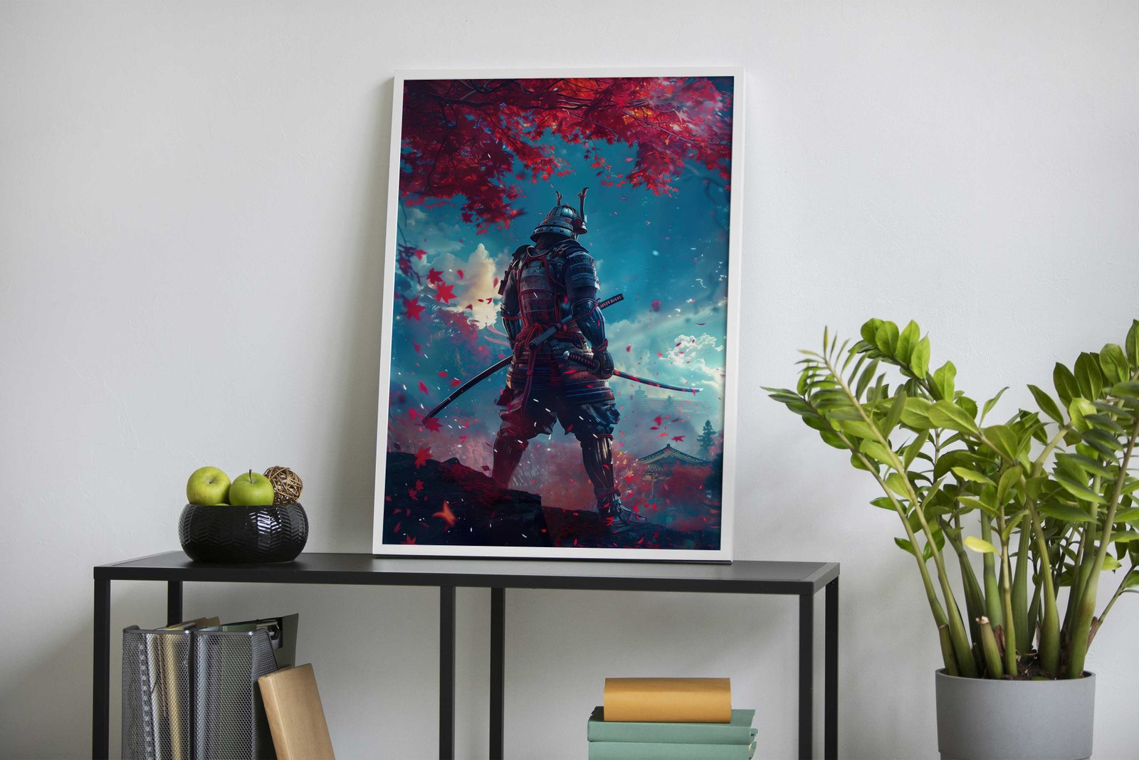 Moonlit Sakura Samurai Asian Style Poster | Wall Art for Home & Office | High-Quality Print - High-Quality Visual Display