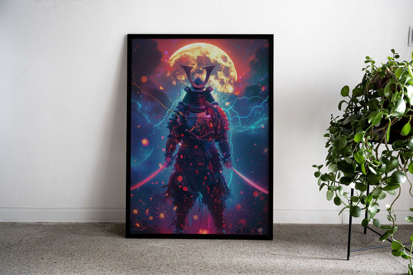 Moonlit Samurai Asian Style Poster | Wall Art for Home & Office | High-Quality Print - High-Quality Visual Display