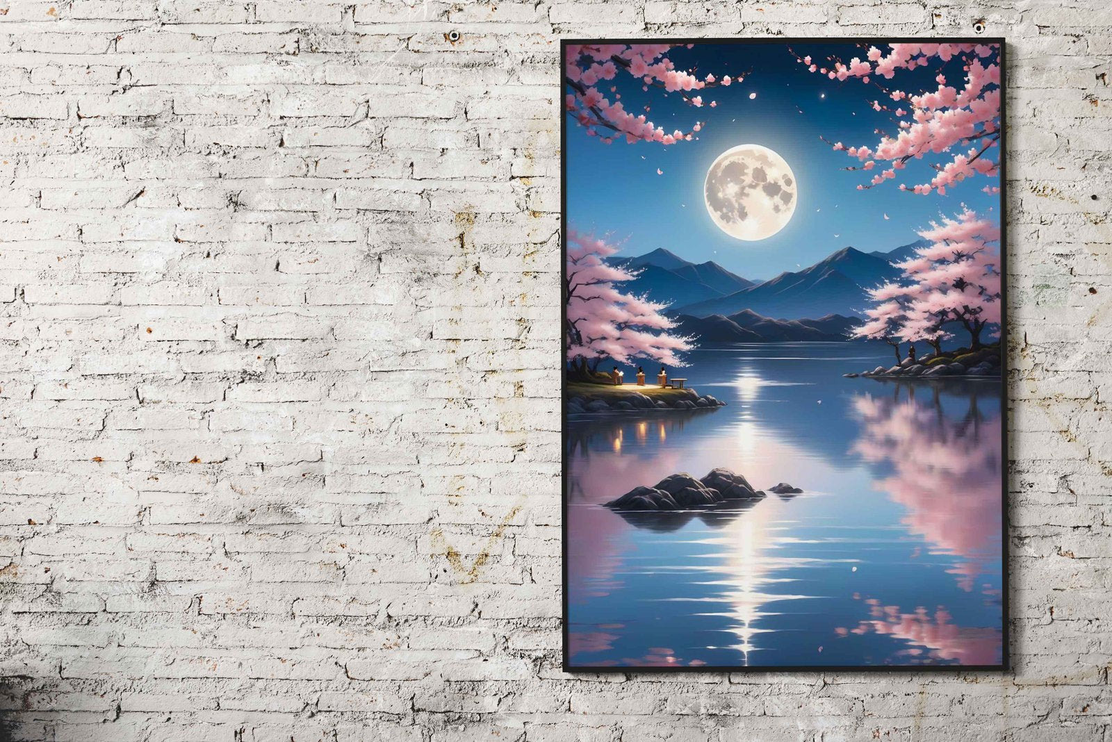 Moonlit in Japan Asian Style Poster | Wall Art for Home & Office | High-Quality Print - High-Quality Visual Display