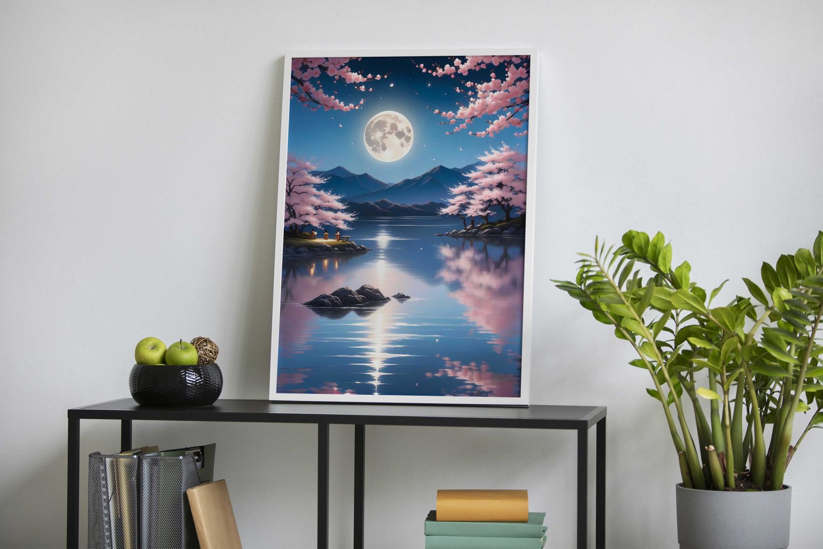 Moonlit in Japan Asian Style Poster | Wall Art for Home & Office | High-Quality Print - High-Quality Visual Display