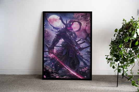 Moonlord Japanese Samurai Asian Style Poster | Wall Art for Home & Office | High-Quality Print - High-Quality Visual Display