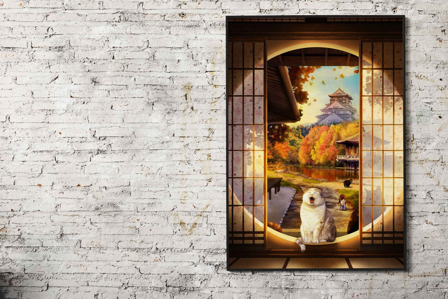 Morning Cat Asian Style Poster | Wall Art for Home & Office | High-Quality Print - High-Quality Visual Display