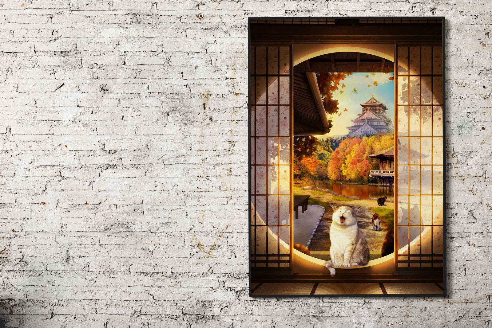 Morning Cat Asian Style Poster | Wall Art for Home & Office | High-Quality Print - High-Quality Visual Display