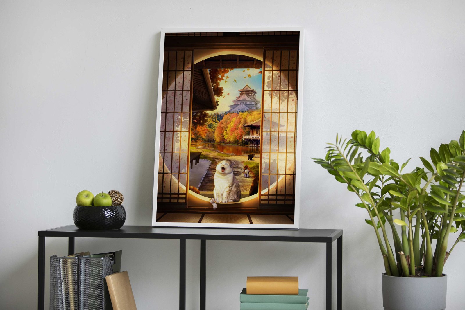 Morning Cat Asian Style Poster | Wall Art for Home & Office | High-Quality Print - High-Quality Visual Display