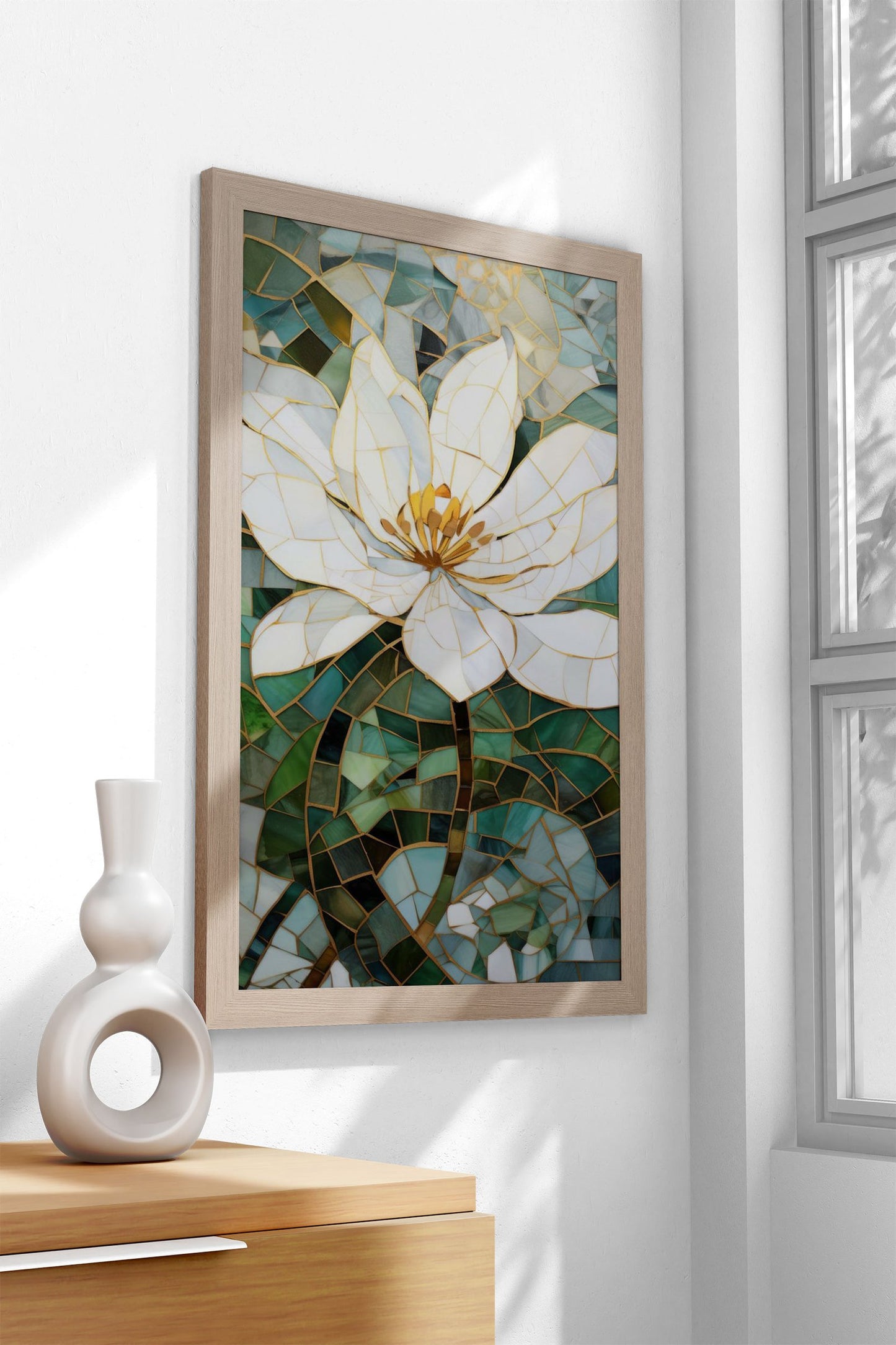 Mosaic Kentsugi Art Asian Style Poster | Wall Art for Home & Office | High-Quality Print - High-Quality Visual Display