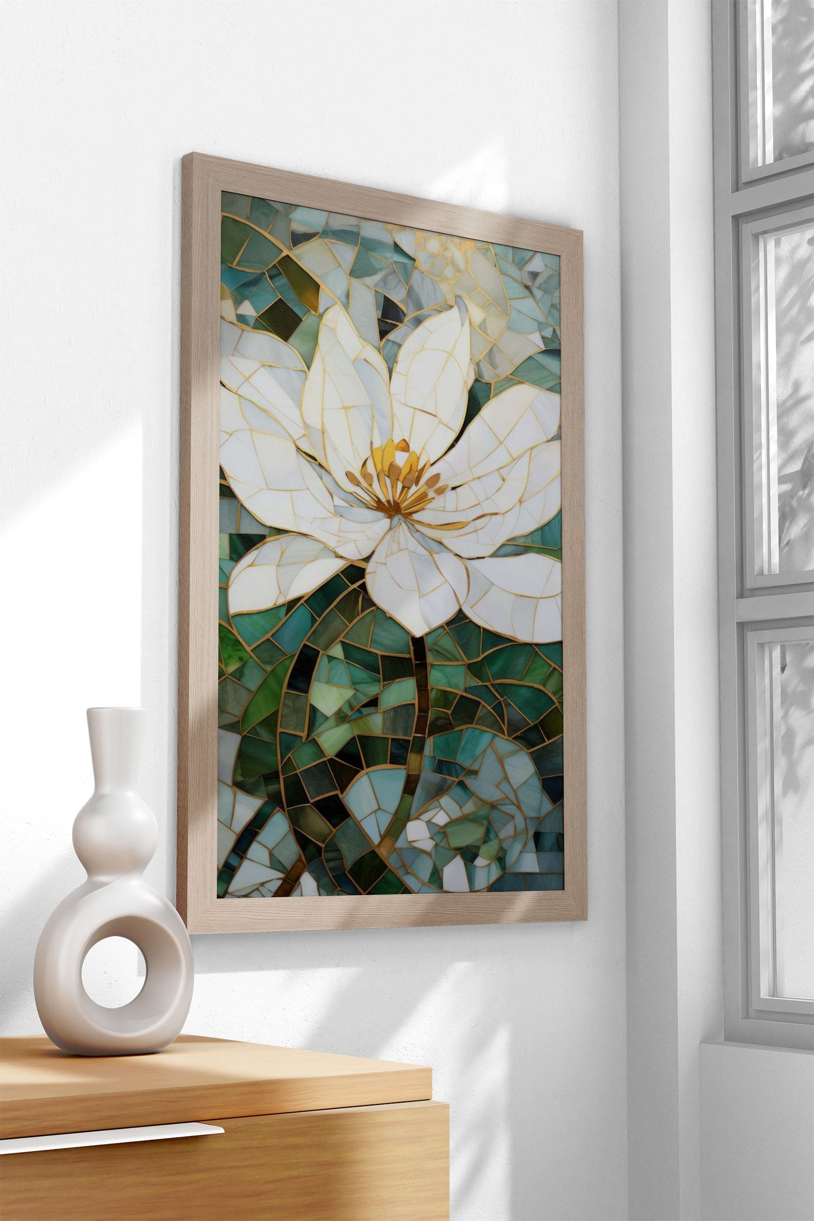 Mosaic Kentsugi Art Asian Style Poster | Wall Art for Home & Office | High-Quality Print - High-Quality Visual Display