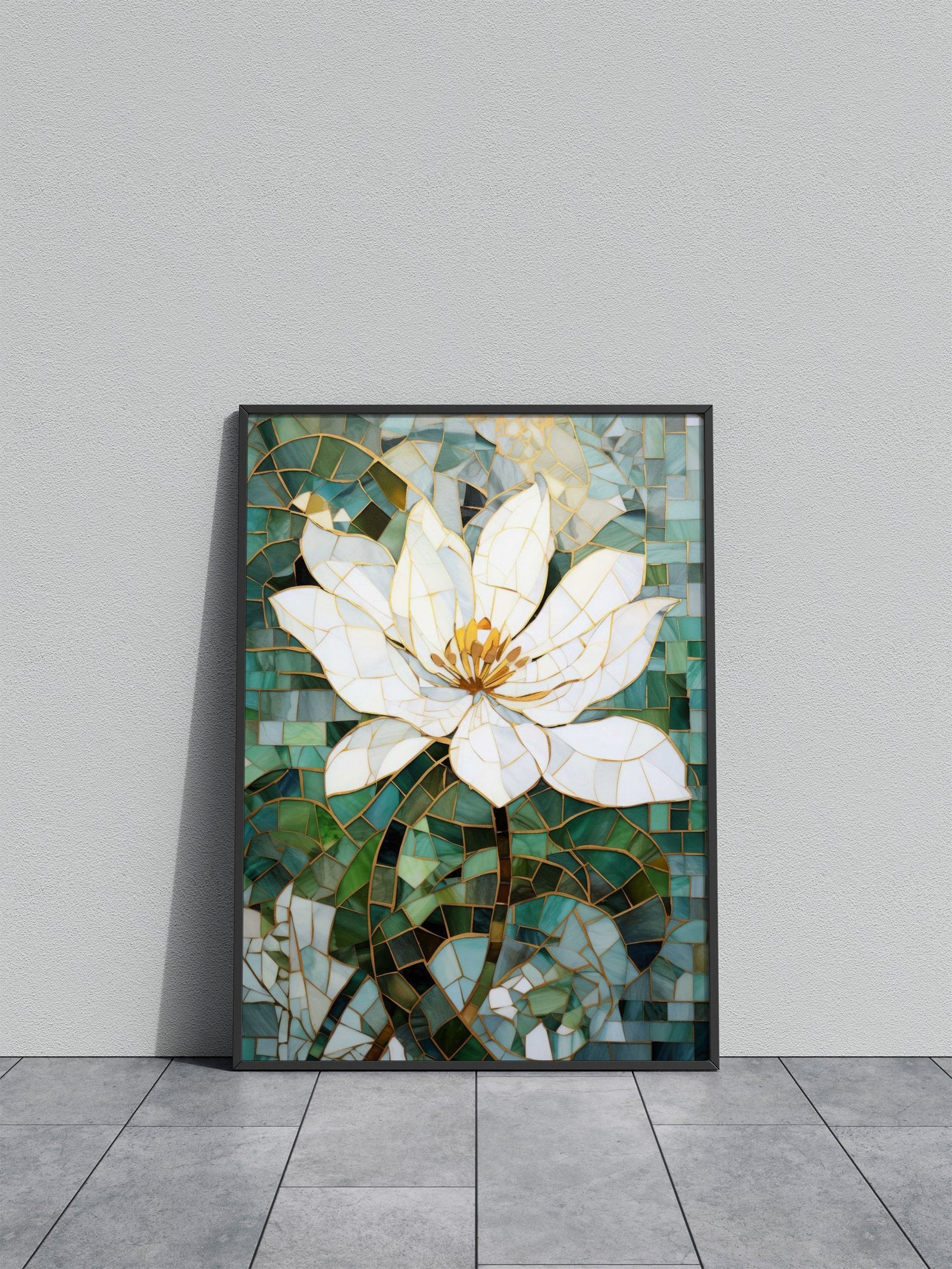 Mosaic Kentsugi Art Asian Style Poster | Wall Art for Home & Office | High-Quality Print - High-Quality Visual Display