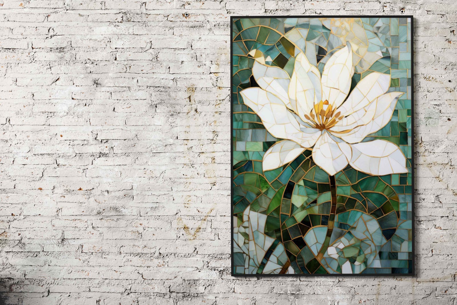 Mosaic Kentsugi Art Asian Style Poster | Wall Art for Home & Office | High-Quality Print - High-Quality Visual Display