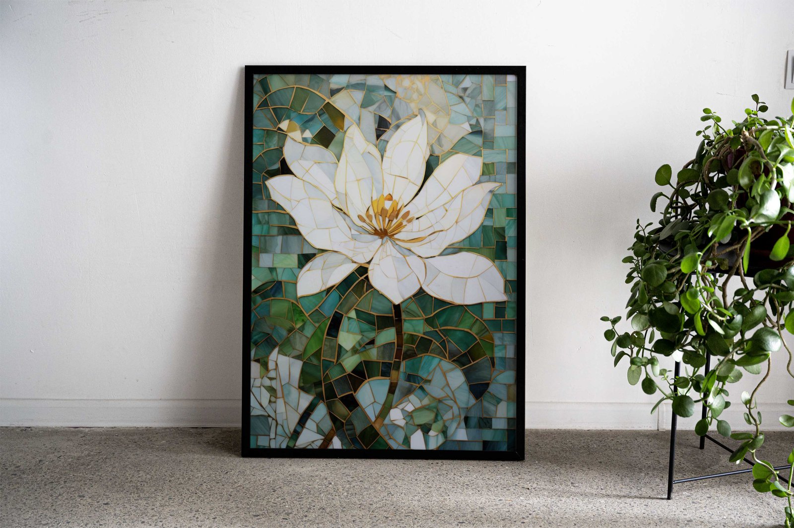 Mosaic Kentsugi Art Asian Style Poster | Wall Art for Home & Office | High-Quality Print - High-Quality Visual Display