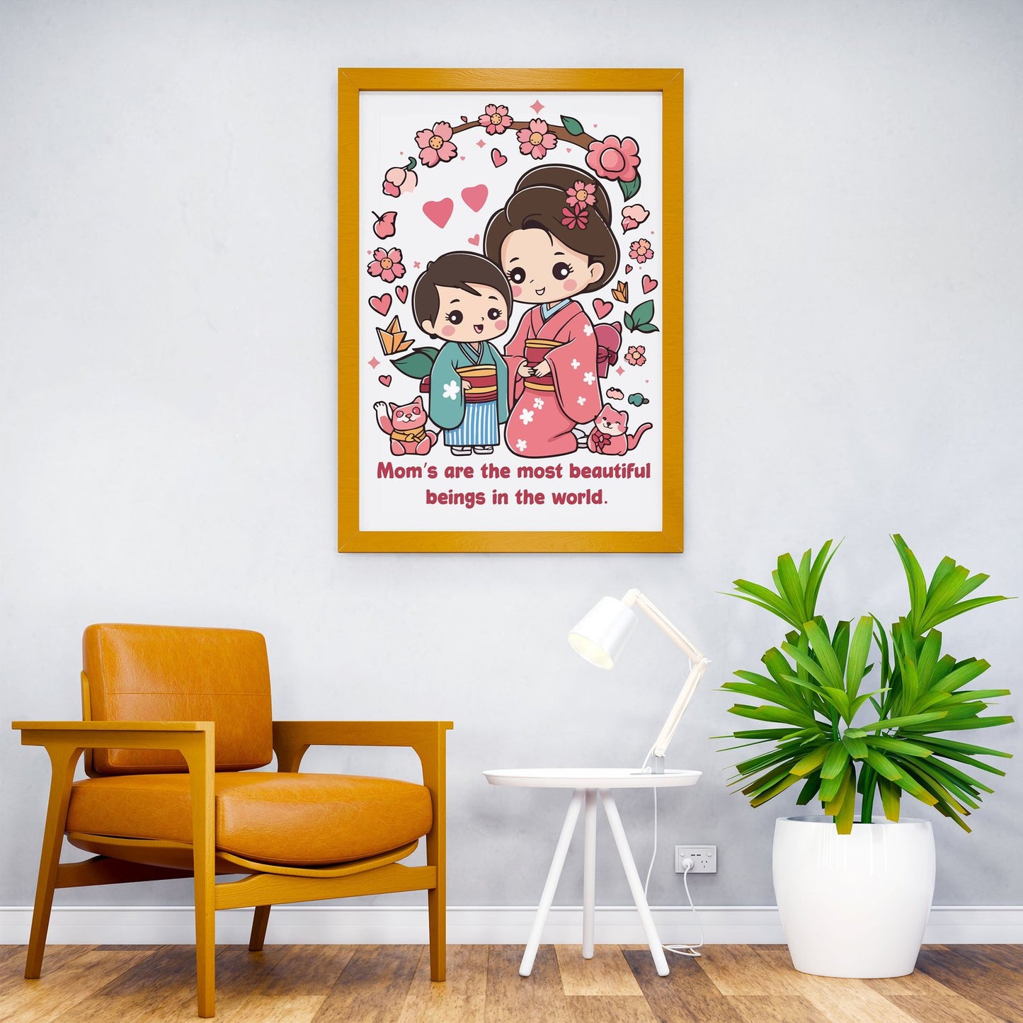 Mothers Day Japanese Sty Asian Style Poster | Wall Art for Home & Office | High-Quality Print - High-Quality Visual Display