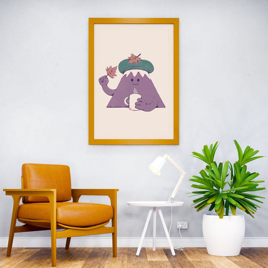 Mount Fuji Autumn Sticker Asian Style Poster | Wall Art for Home & Office | High-Quality Print - High-Quality Visual Display