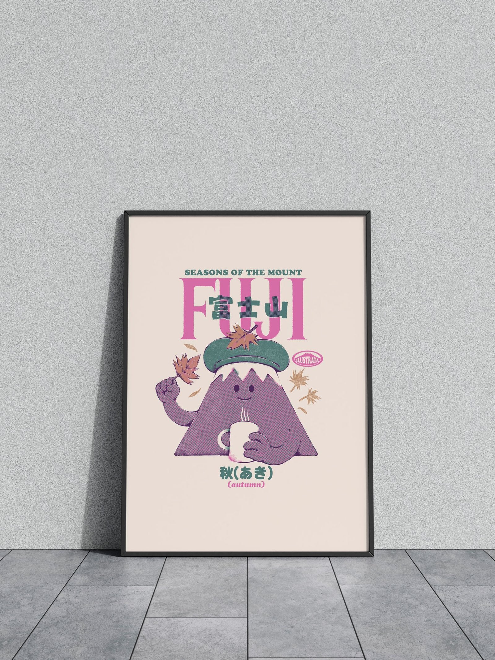 Mount Fuji Autumn Asian Style Poster | Wall Art for Home & Office | High-Quality Print - High-Quality Visual Display